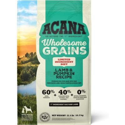 Acana Wholesome Grains Limited Ingredient Diet Lamb & Pumpkin Recipe Dry Dog Food 22.5 lb.