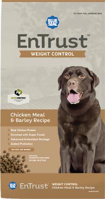 Blue Seal EnTrust Weight Control Chicken Meal & Barley Recipe 40 lb.