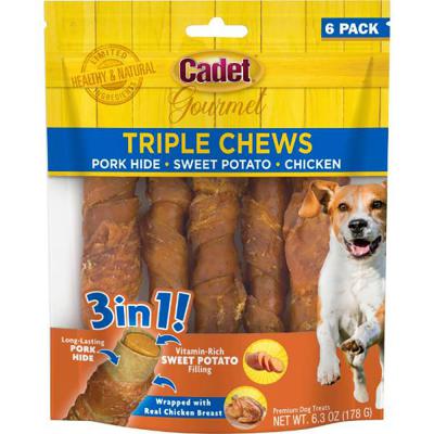 Cadet Triple Chews Chicken 6 Pack 6.3 oz.