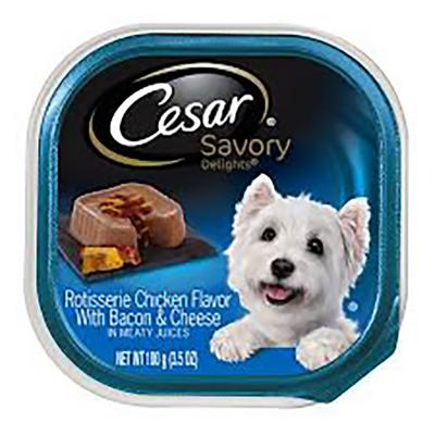 Cesar Savory Delights Rotisserie Chicken Flavor with Bacon & Cheese 3.5 oz.