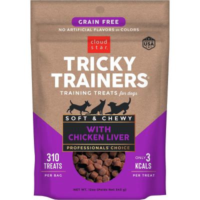 Cloud Star Tricky Trainers Chewy Treats Grain Free Liver 12 oz.
