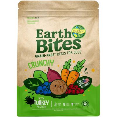 Earthborn EarthBites Crunchy Grain-Free Dog Treats Turkey 10 oz.