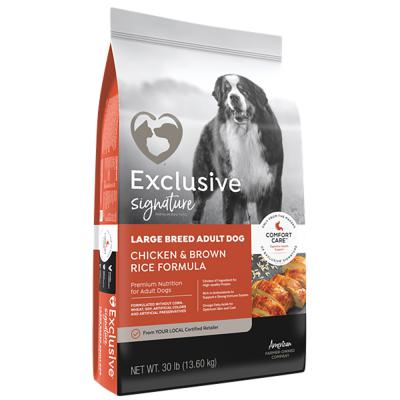 Exclusive Large Breed Adult Chicken & Brown Rice 30 lb.