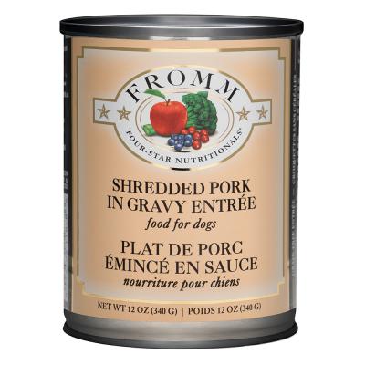 Fromm Four-Star Shredded Pork In Gravy Entree Dog Food 12.2 oz.
