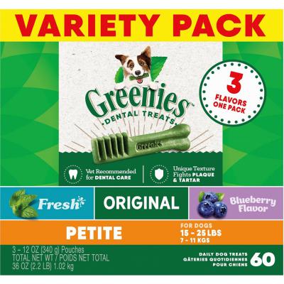 Greenies Dental Treats Variety Pack Petite 36 oz.