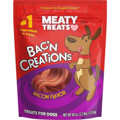 Meaty Treats Bac'n Creations Bacon Flavor 40 oz.
