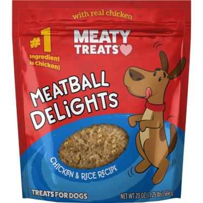 Meaty Treats Meatball Delights Chicken & Rice Recipe 20 oz.