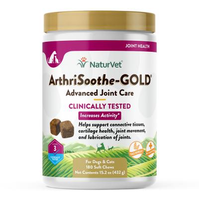 NaturVet ArthriSoothe-Gold Advanced Joint Care Level 3 Soft Chews 180 Count