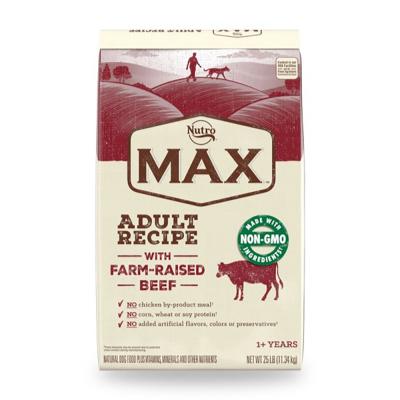 Nutro Max Adult Recipe With Farm Raised Beef 25 lb.