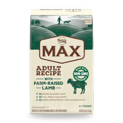 Nutro Max Adult Recipe With Farm Raised Lamb 25 lb.