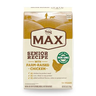 Nutro Max Senior Recipe With Farm Raised Chicken 25 lb.