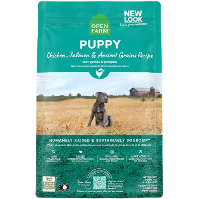 Open Farm Puppy Chicken, Salmon and Ancient Grains Dry Dog Food 22 lb.