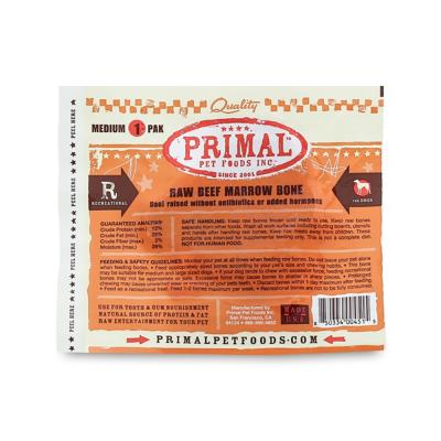 Primal Frozen Raw Beef Marrow Bone Medium 1 Pack