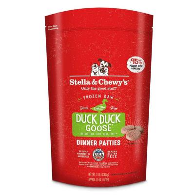 Stella & Chewy's Frozen Raw Duck Duck Goose Dinner Patties 12 lb.