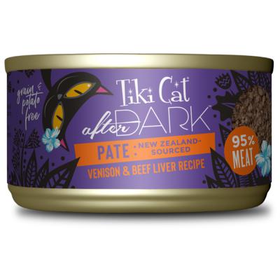 Tiki Cat After Dark Pate Wet Cat Food Venison & Beef Liver 3 oz.