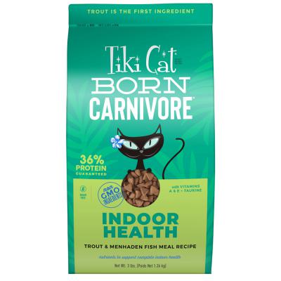 Tiki Cat Born Carnivore Indoor Health Trout and Menhaden Fish 2.8 lb.