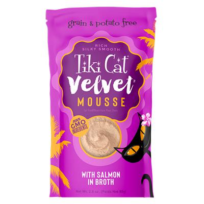 Tiki Cat Velvet Mousse Wet Cat Food Wild Salmon 2.8 oz.
