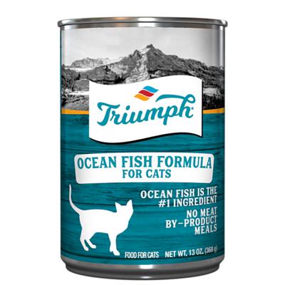 Triumph Ocean Fish Formula Cat Food 13 oz. Case of 12