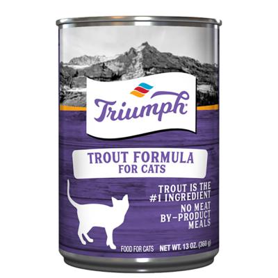 Triumph Trout Fish Formula Cat Food 13 oz. Case of 12