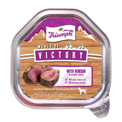 Triumph Meals Of Victory Venison Recipe Wet Dog Food 3.5 oz. Cup