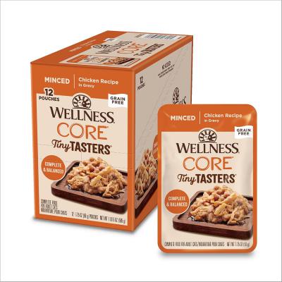 Wellness Core Tiny Tasters Minced Chicken Grain-Free Cat Food Pouch 1.75 oz.