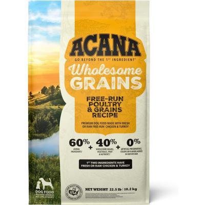 Acana Wholesome Grains Free-Run Poultry Recipe Dry Dog Food 22.5 lb.