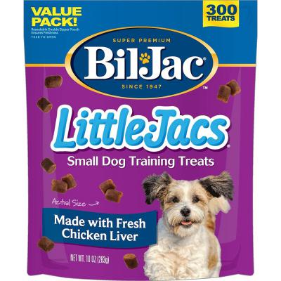 Bil Jac Little-Jacs Small Dog Chicken Liver Training Dog Treats 10 oz.