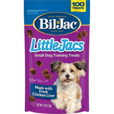 Bil Jac Little-Jacs Small Dog Chicken Liver Training Dog Treats 4 oz.