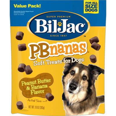 Bil Jac PBnanas Peanut Butter & Banana Flavor Soft Dog Treats 10 oz.