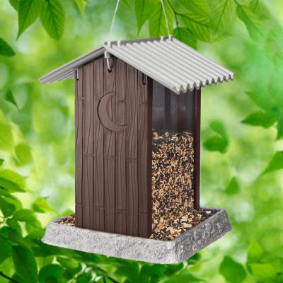 Village Collection Hopper Style Outhouse Bird Feeder
