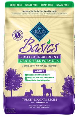 Blue Basics Grain-Free Adult Turkey & Potato Recipe 24 lb..