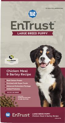 Blue Seal EnTrust Lg Breed Puppy Chicken Meal & Barley Recipe 40 lb.