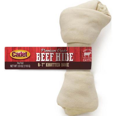 Cadet Premium Beef Hide Knotted Bone 6-7 in.