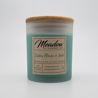 Meadow Candle Co. Cactus Flower and Jade Soy Candle 12 oz.