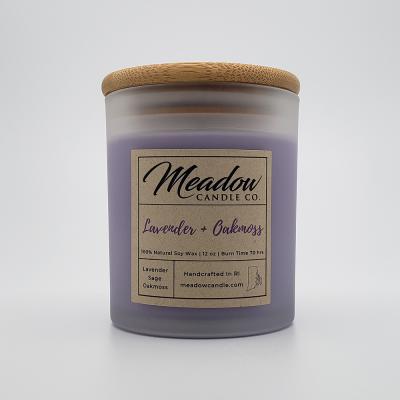 Meadow Candle Co. Lavender and Oakmoss Soy Candle 12 oz.