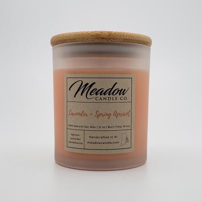 Meadow Candle Co. Lavender and Spring Apricot (Type) Soy Candle 12 oz.