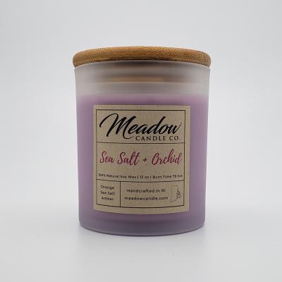 Meadow Candle Co. Sea Salt and Orchid Soy Candle 12 oz.