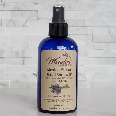 Hand Sanitizer Spray Alcohol & Aloe 8 oz. - Lavender & Tea Tree