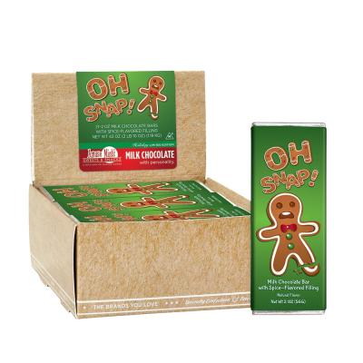 Clever Candy "OH SNAP!" Milk Chocolate Bar With Spice Filling 2 oz.