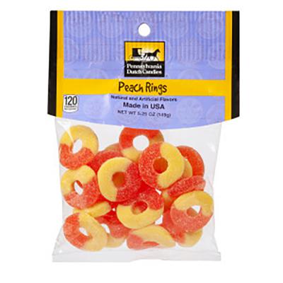 Pennsylvania Dutch Candies Gummy Peach Rings 5.25 oz.