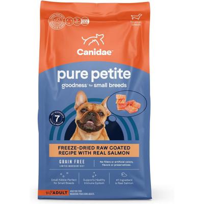 Canidae Pure Petite Adult Small Breed Grain-Free Freeze-Dried Raw Coated Salmon Dry Dog Food 4 lb.