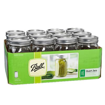 Ball Mason Jars With Lids Quart 32 oz. Wide Mouth 12 Count