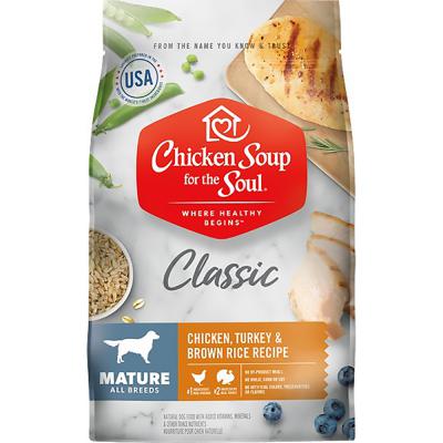 Chicken Soup Mature Dog Chicken, Turkey & Brown Rice Recipe 28 lb.