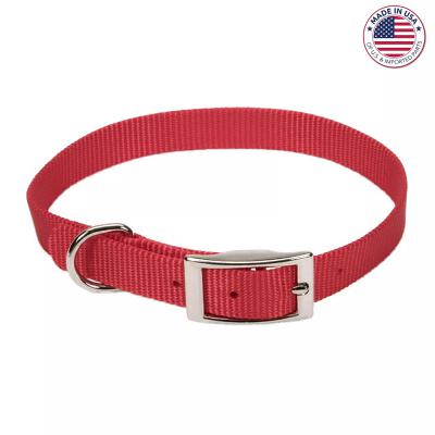 Coastal Single Ply Nylon Dog Collar Red