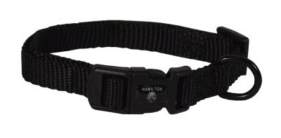 Nylon Dog Collar ADJ 3/8 X 7-12 In Black