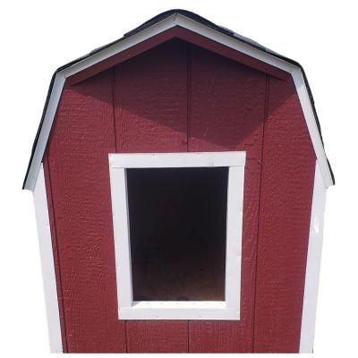Wooden Dog House Dutch Red & White Large