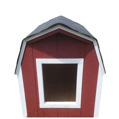 Wooden Dog House Dutch Red & White Medium