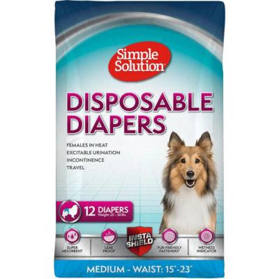 Simple Solution Disposable Diapers Medium 12 Count