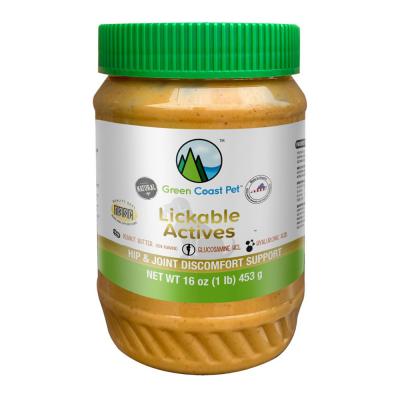 Green Coast Pet Lickable Actives Hip & Joint Peanut Butter 16