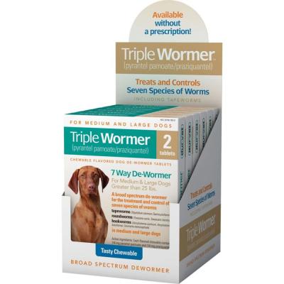 Triple Wormer Medium Large Dog 2 Tablet